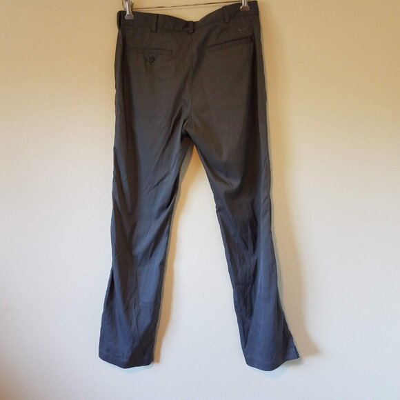 Nike Golf Pants Mens 32x34 Classic Fit Gray Flat Front Dri-Fit Tech 472532-021 - Picture 6 of 11